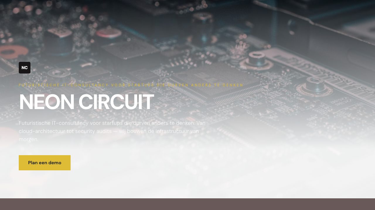 Homepage screenshot van Neon Circuit