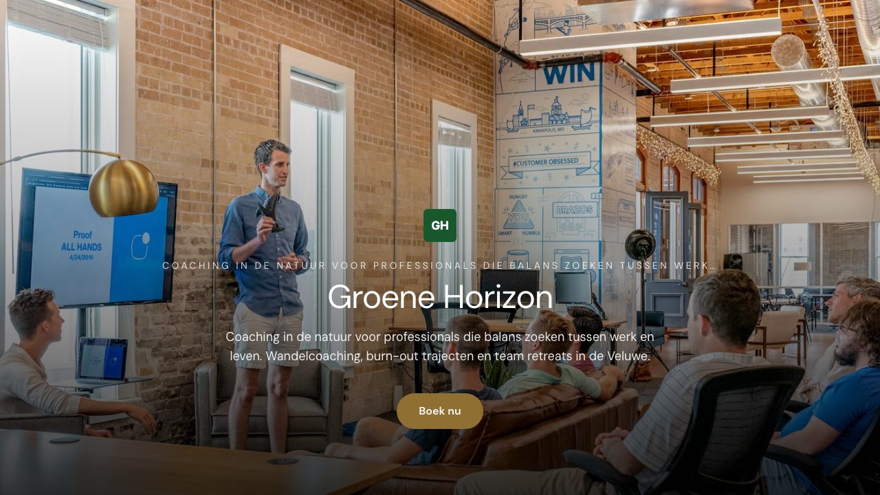 Homepage screenshot van Groene Horizon